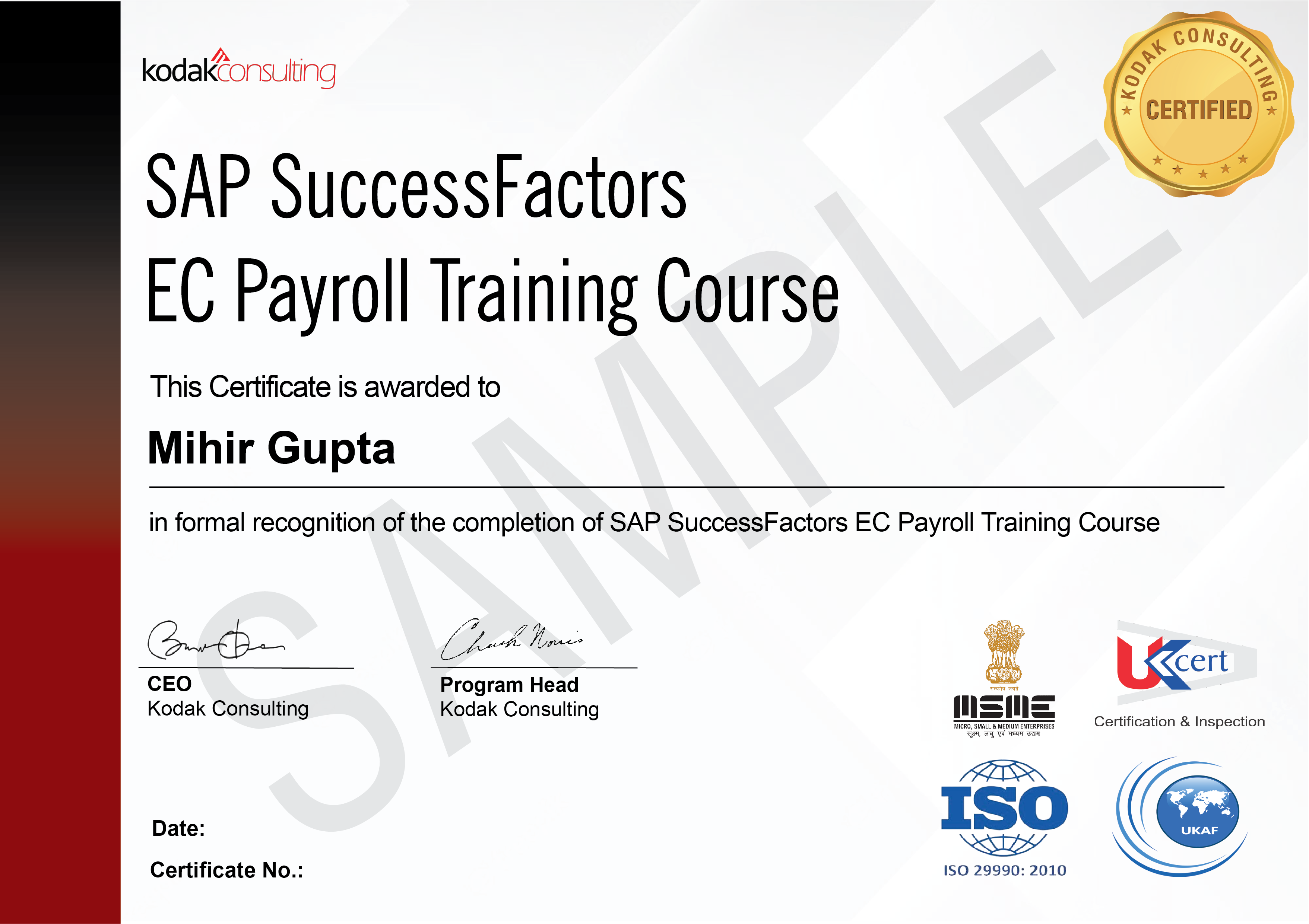 SAP SuccessFactors EC Payroll Training